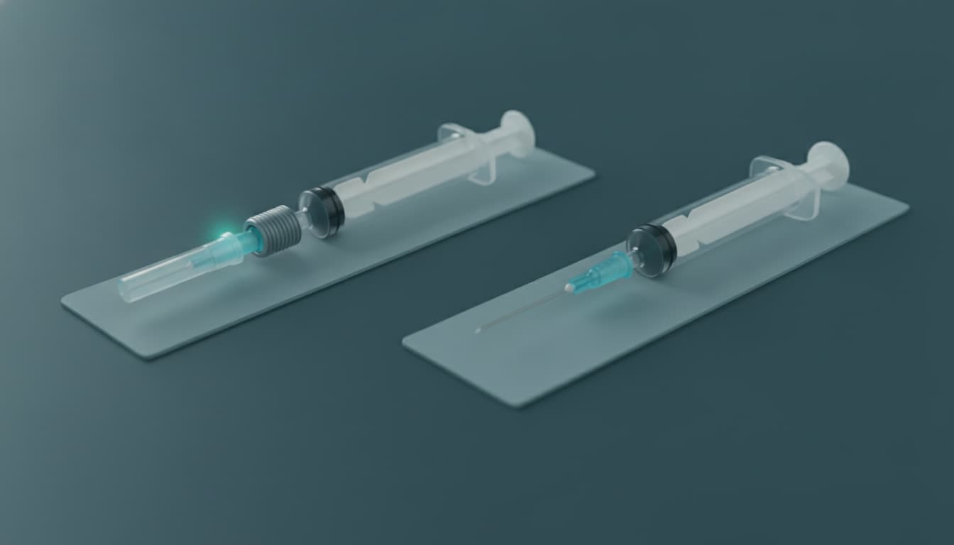 Luer-Lock gegen Luer-Slip-Spritzen
