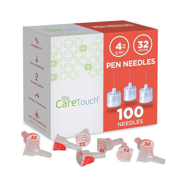 Care Touch Pen Needles, 32G × 4 mm