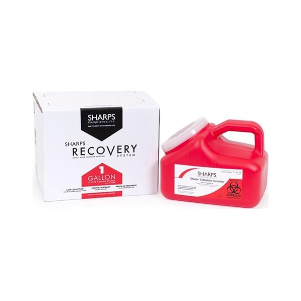 Sharps Compliance Mail-Back Container, 1 Gallon